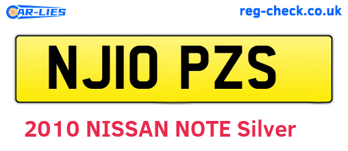 NJ10PZS are the vehicle registration plates.