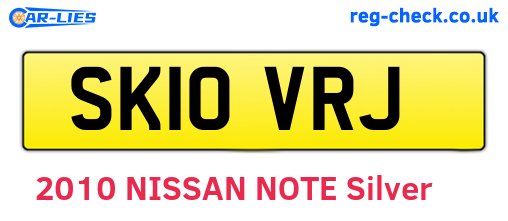SK10VRJ are the vehicle registration plates.