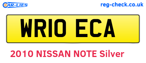 WR10ECA are the vehicle registration plates.