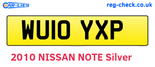 WU10YXP are the vehicle registration plates.