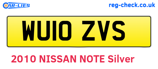 WU10ZVS are the vehicle registration plates.