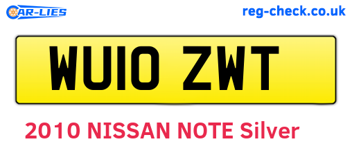 WU10ZWT are the vehicle registration plates.
