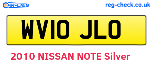WV10JLO are the vehicle registration plates.