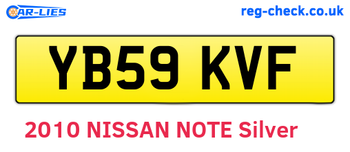 YB59KVF are the vehicle registration plates.