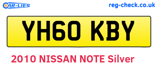 YH60KBY are the vehicle registration plates.