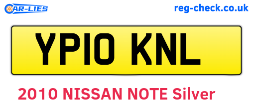 YP10KNL are the vehicle registration plates.
