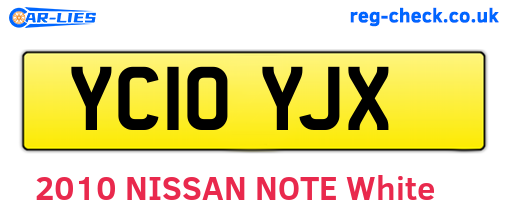 YC10YJX are the vehicle registration plates.