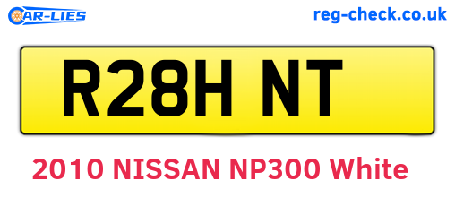 R28HNT are the vehicle registration plates.