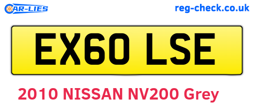 EX60LSE are the vehicle registration plates.