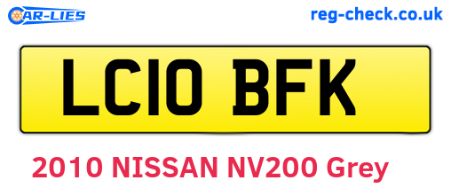 LC10BFK are the vehicle registration plates.