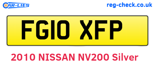 FG10XFP are the vehicle registration plates.