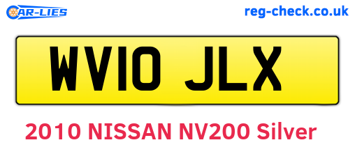 WV10JLX are the vehicle registration plates.