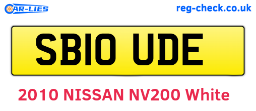 SB10UDE are the vehicle registration plates.