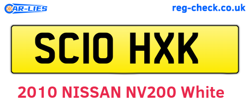 SC10HXK are the vehicle registration plates.