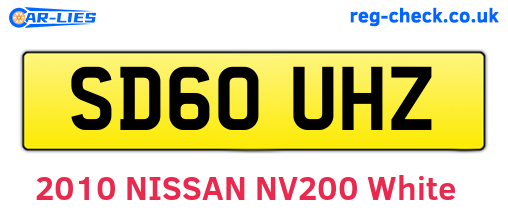 SD60UHZ are the vehicle registration plates.