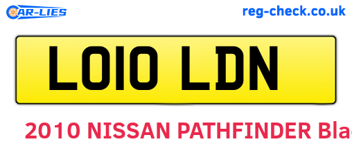 LO10LDN are the vehicle registration plates.