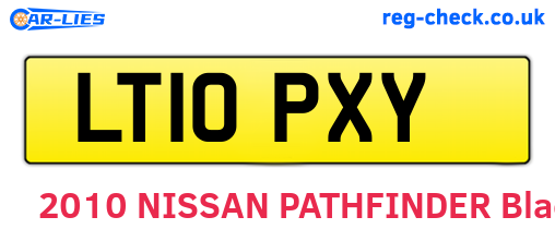 LT10PXY are the vehicle registration plates.