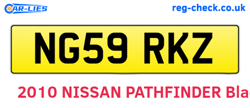 NG59RKZ are the vehicle registration plates.