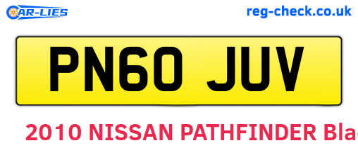 PN60JUV are the vehicle registration plates.