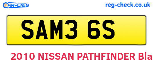 SAM36S are the vehicle registration plates.