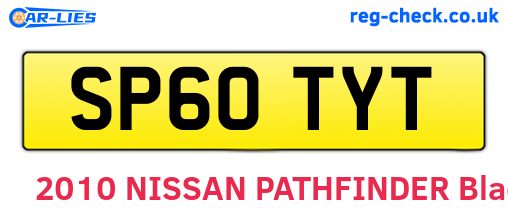 SP60TYT are the vehicle registration plates.