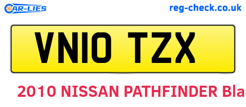 VN10TZX are the vehicle registration plates.