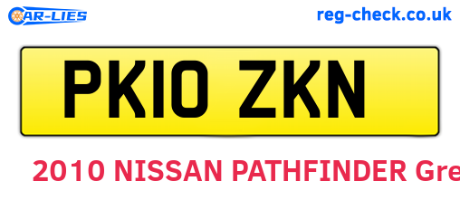 PK10ZKN are the vehicle registration plates.