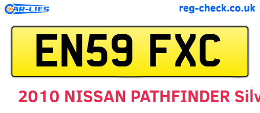 EN59FXC are the vehicle registration plates.