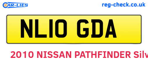 NL10GDA are the vehicle registration plates.
