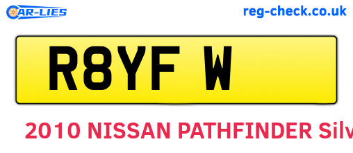 R8YFW are the vehicle registration plates.