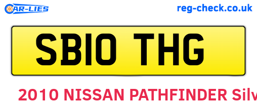 SB10THG are the vehicle registration plates.