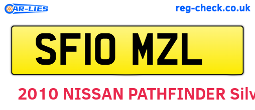 SF10MZL are the vehicle registration plates.