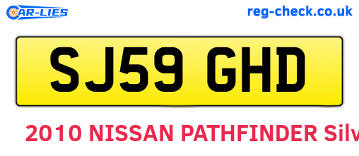 SJ59GHD are the vehicle registration plates.