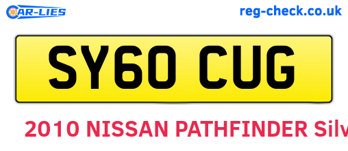 SY60CUG are the vehicle registration plates.