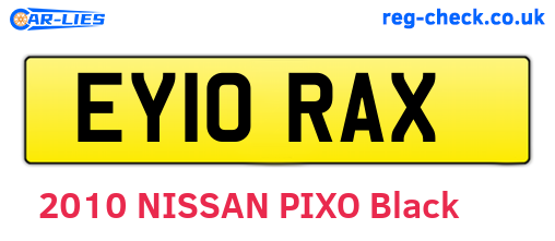 EY10RAX are the vehicle registration plates.