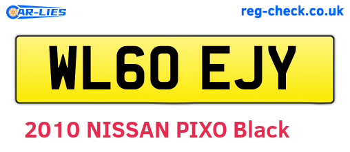 WL60EJY are the vehicle registration plates.