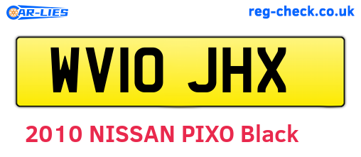 WV10JHX are the vehicle registration plates.