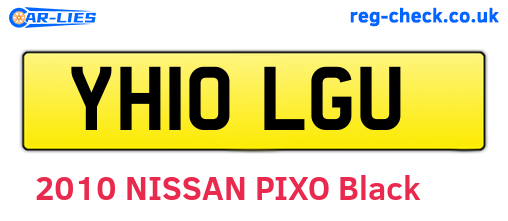YH10LGU are the vehicle registration plates.