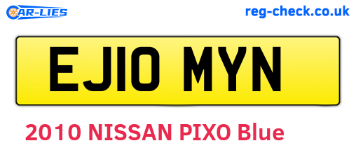 EJ10MYN are the vehicle registration plates.