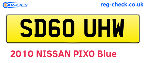 SD60UHW are the vehicle registration plates.