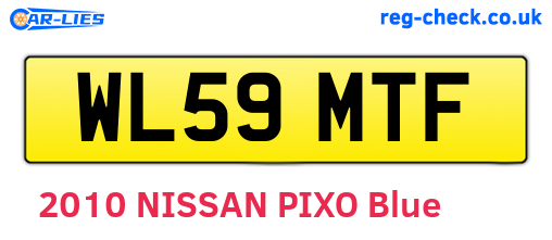 WL59MTF are the vehicle registration plates.