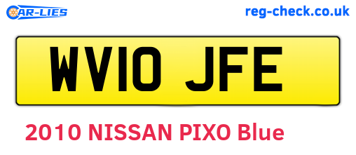 WV10JFE are the vehicle registration plates.
