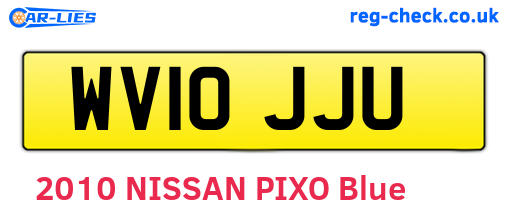 WV10JJU are the vehicle registration plates.