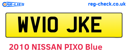 WV10JKE are the vehicle registration plates.