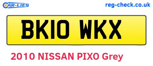 BK10WKX are the vehicle registration plates.