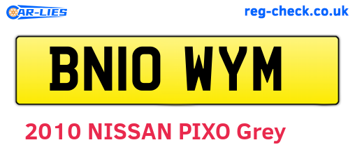 BN10WYM are the vehicle registration plates.