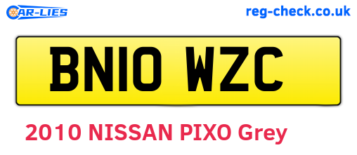 BN10WZC are the vehicle registration plates.