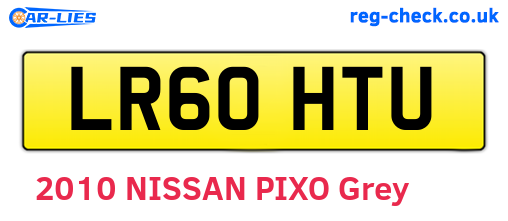 LR60HTU are the vehicle registration plates.