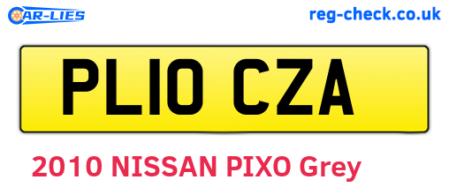 PL10CZA are the vehicle registration plates.