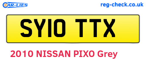 SY10TTX are the vehicle registration plates.